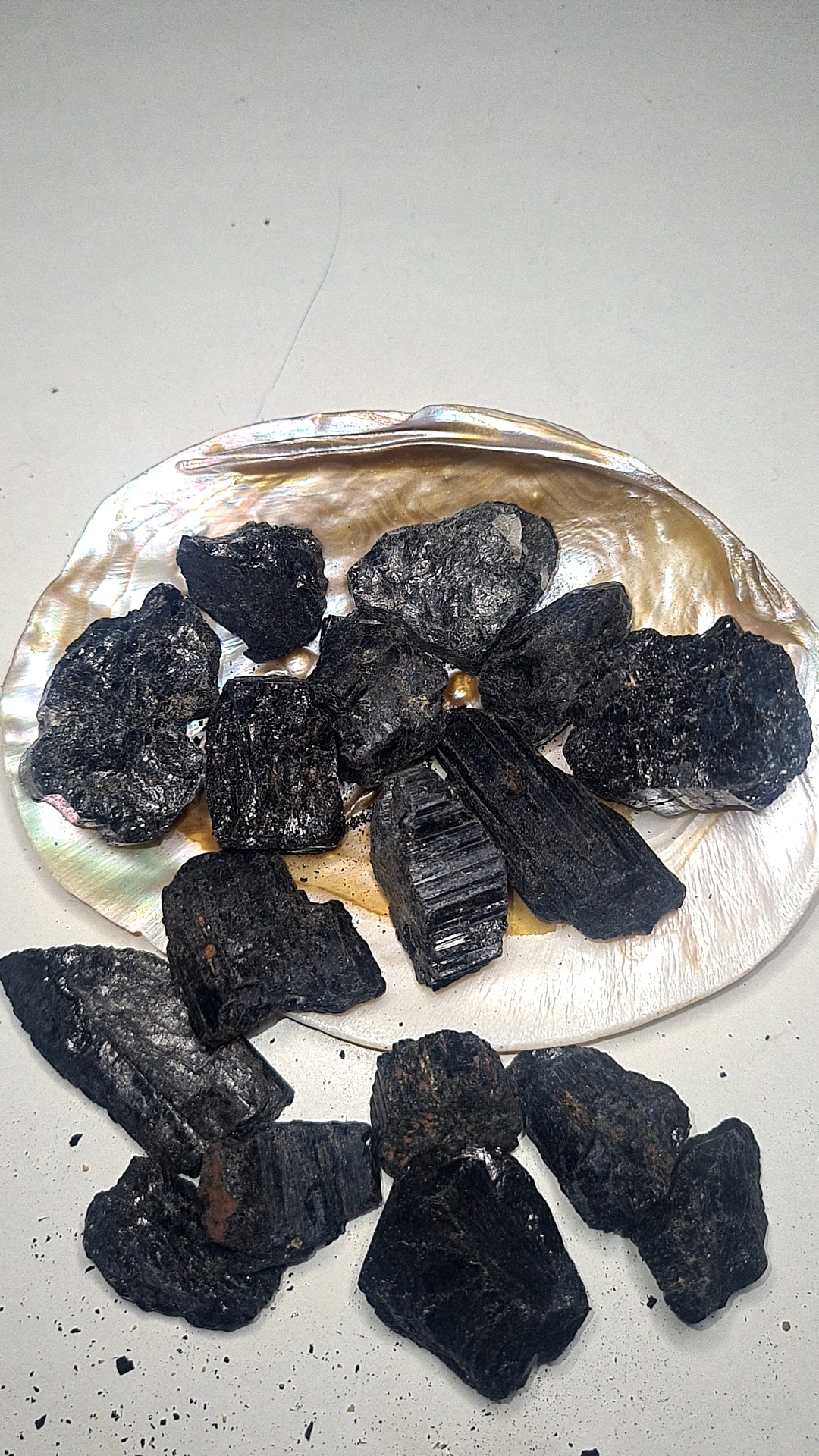 Black tourmaline chunks