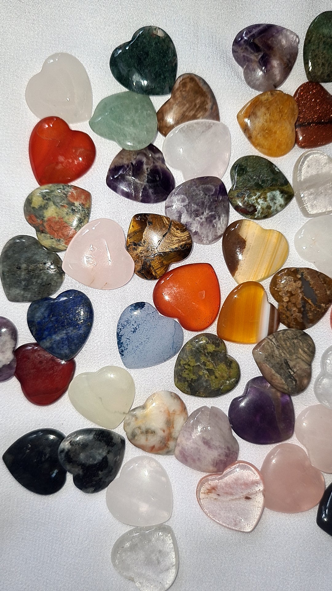 Small crystal hearts (2cm)