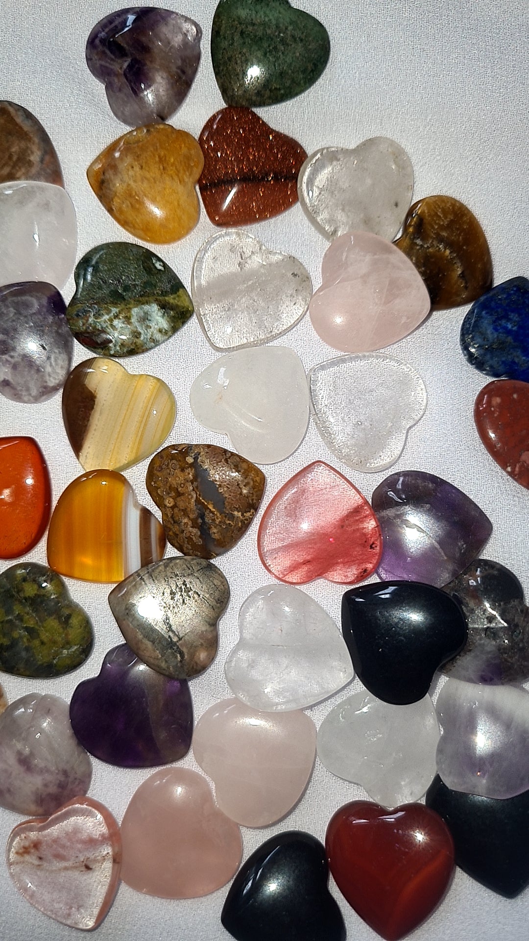 Small crystal hearts (2cm)